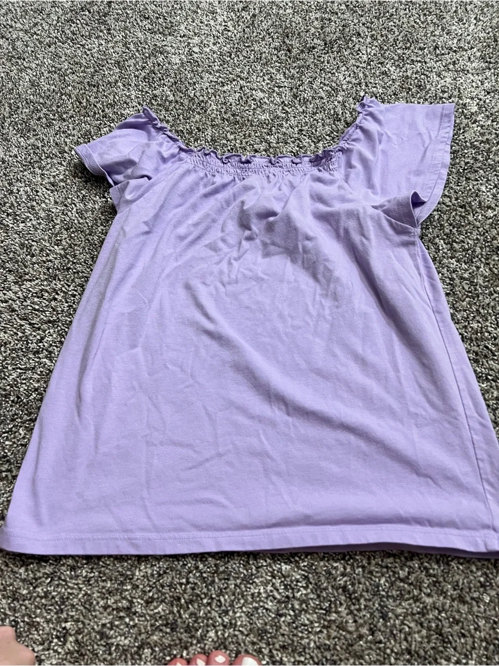 The Children's Place Lavender Short Sleeve Square-Neck Kids Top